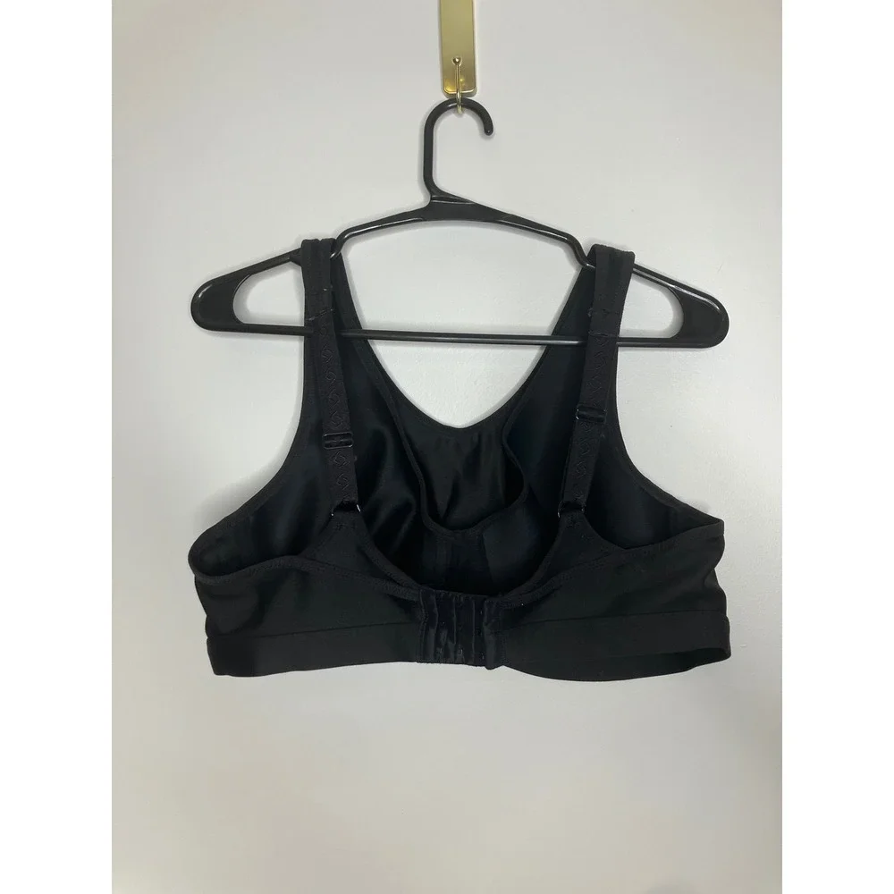 Moving Comfort Sports Bra Womens 38C Black Excellent High Impact Adjustable